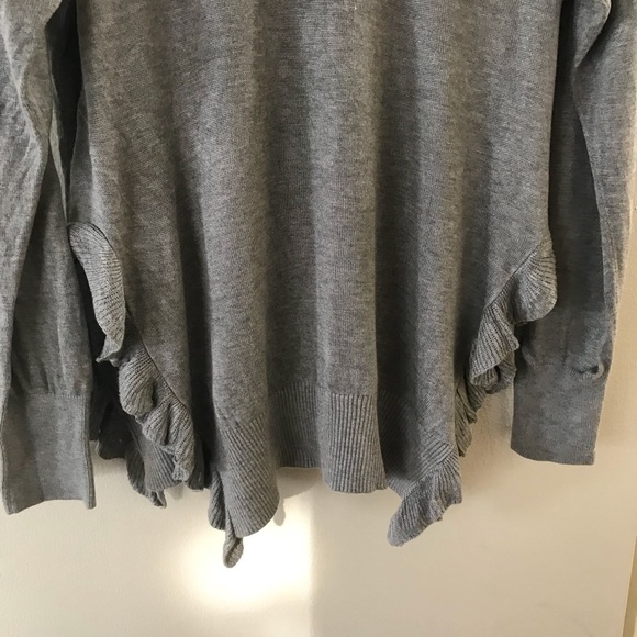 DKNY gray sweater with ruffles - Picture 5 of 8